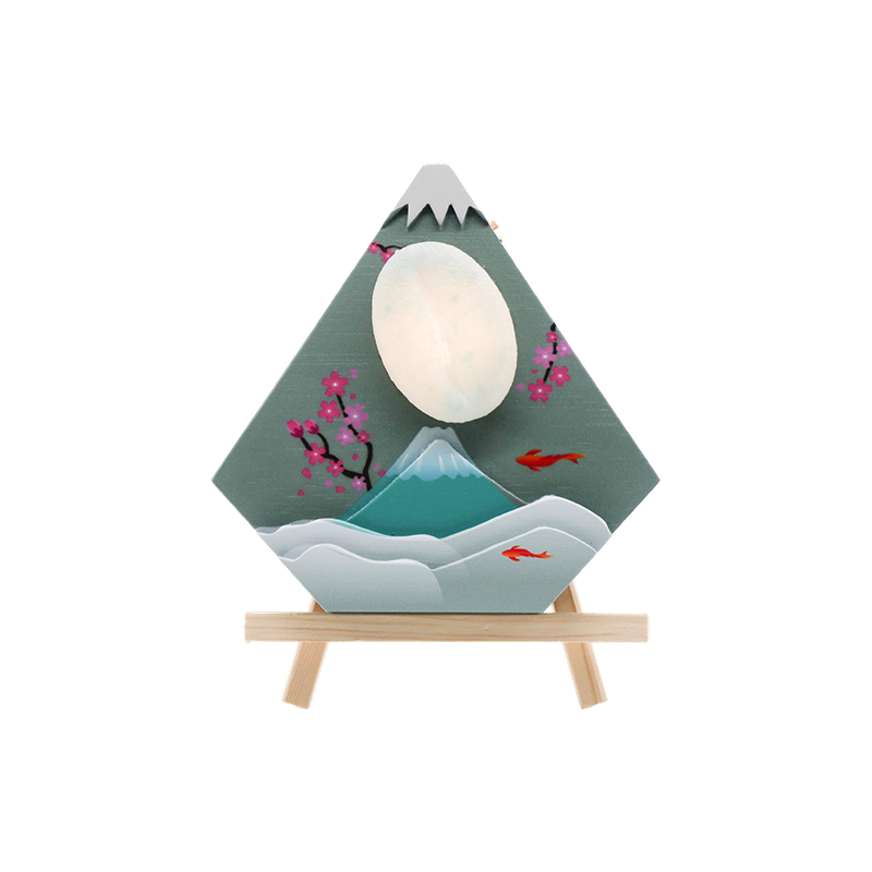 Lampada da tavolo giapponese Maihui in legno artistico-Picco di neve in legno