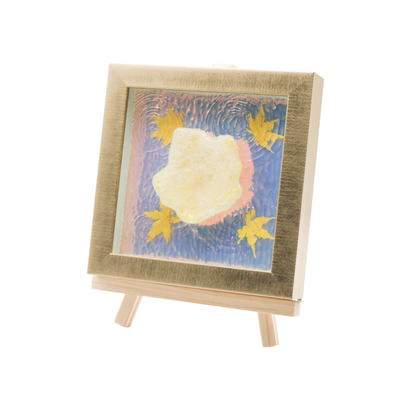 Lampada artistica con simulazione di foglia d'acero ambrata con increspatura dell'acqua - Maple Shadow Lamp