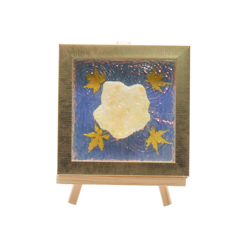 Lampada artistica con simulazione di foglia d'acero ambrata con increspatura dell'acqua - Maple Shadow Lamp