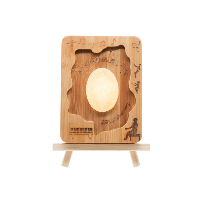 Cornice in rilievo irregolare musica arte in legno tempo sonoro di fagioli luminosi