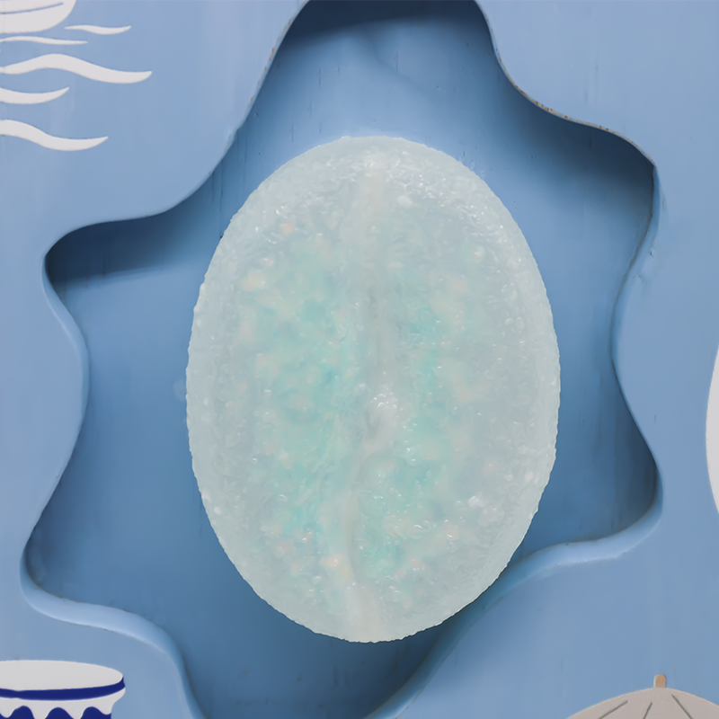 Lampada artistica in legno a rilievo con chicchi di caffè Ocean Wind Turing, luce dell'amore del mare