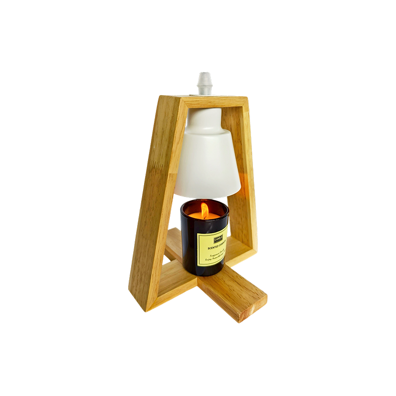 Lampada scaldacandele minimalista in legno - Warm Isle