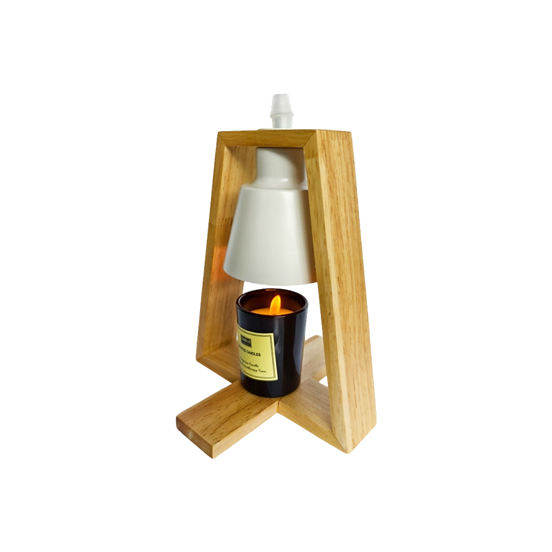 Lampada scaldacandele minimalista in legno - Warm Isle